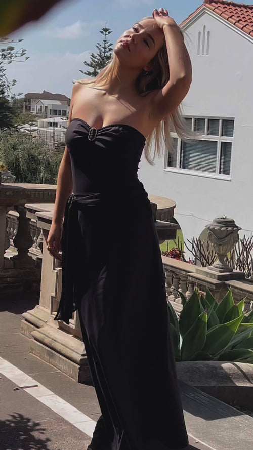 Tie Maxi Skirt - Black - SOLD OUT
