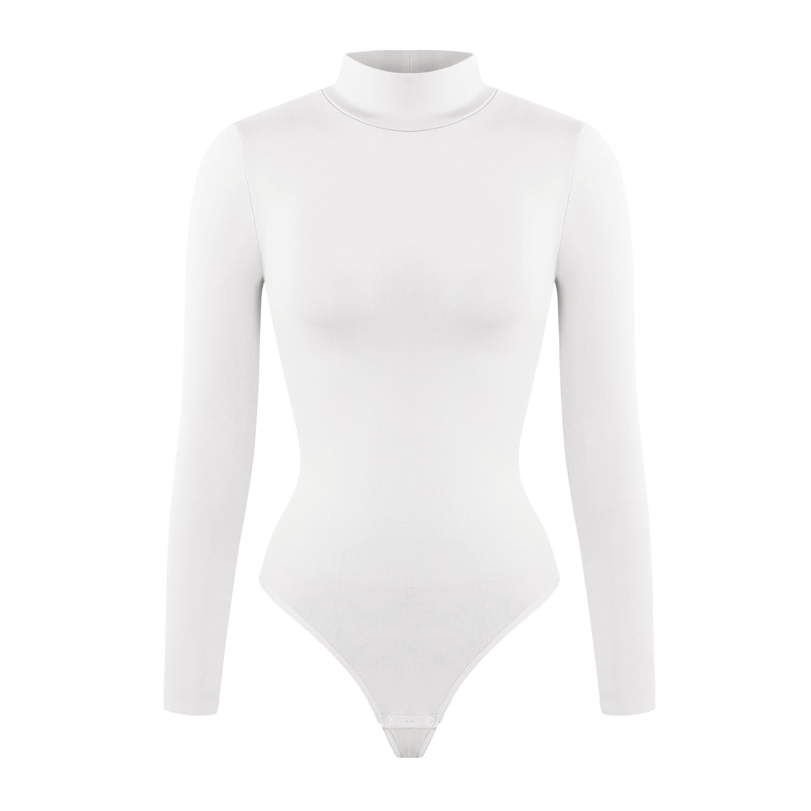 High Neck Skivvy - White